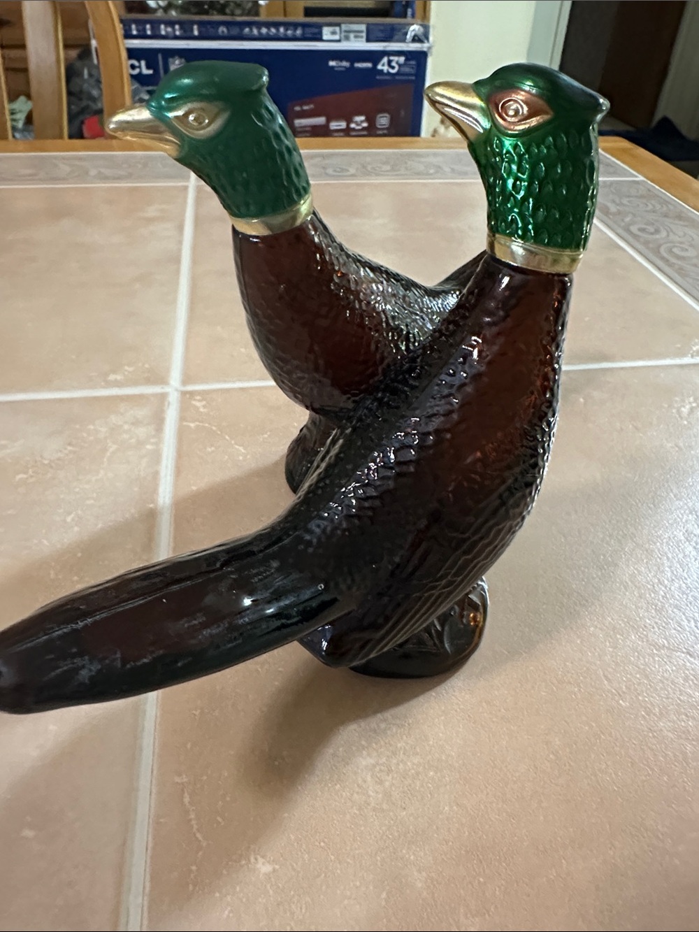VTG 2 Avon Green-Headed and Brown Pheasant Figurine Pair - Picture 2 of 11
